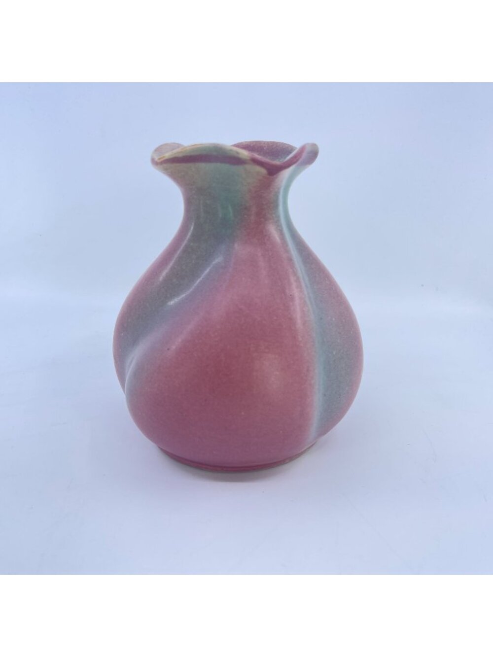vintage mccoy pottery brush glo art twist vase matte finish